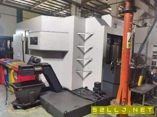 出售:沈阳500双工作台卧加，BT50齿轮头，线轨，发那科系统，40把链条式刀库.