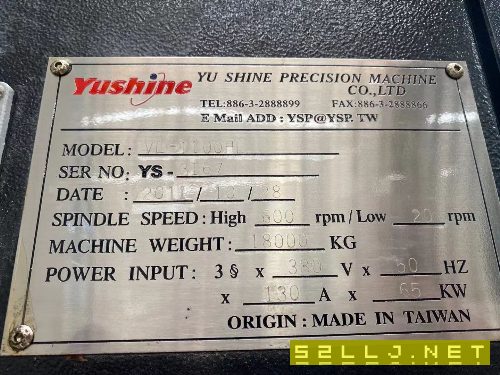出售:2011年台湾油欣VL1100数控立车，发那科系统。
