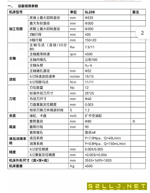 出售：台湾鼎峰SL208，现货两台，发那科系统，8寸中空液压卡盘，10工位刀塔.