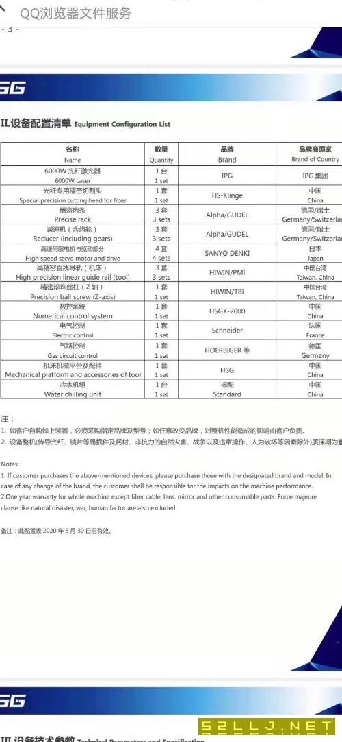 出售：2020年广东宏山6000瓦激光切割机一台