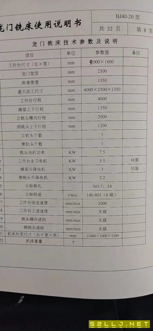出售全新4米数控龙门铣，可以试车。