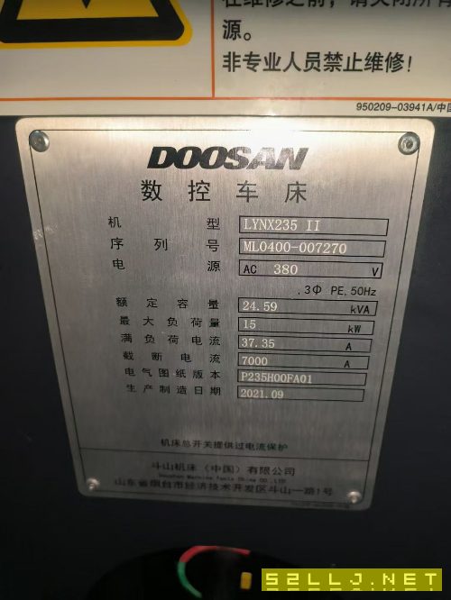 刚买2台2021.9月斗山235数控车，发那科TF