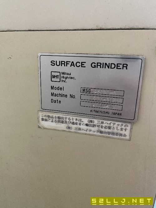 原装日本三井高精密磨床，少用，参数如下表。
