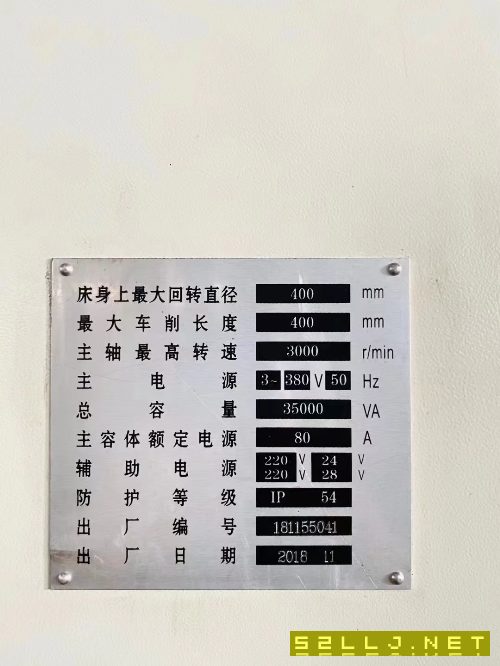 宝鸡CK40S斜轨刀塔机，广数980TDC系统，7.5kw伺服主电.