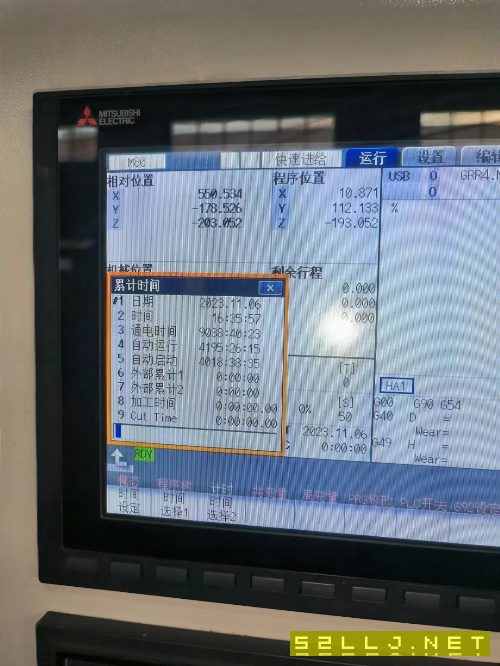 2020年鑫台工1160数控铣，三菱m80系统，三线滚柱导轨.