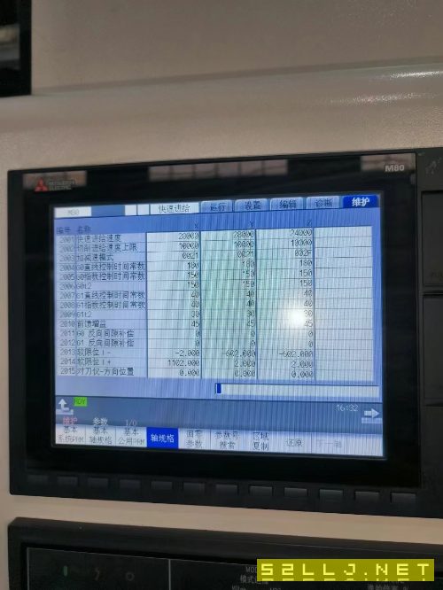 2020年鑫台工1160数控铣，三菱m80系统，三线滚柱导轨.