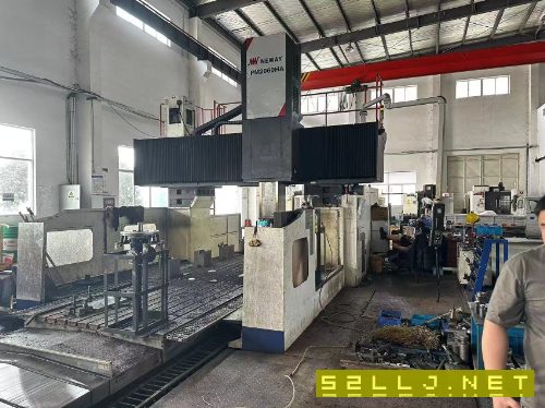 纽威6028龙门，工作台6x2米，三轴行程6200x3200x1000，门宽2.8米，门高1.65.