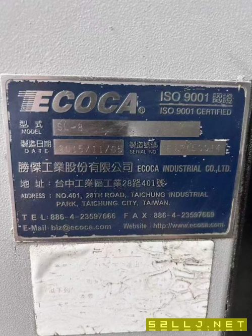 台湾胜杰数控车床3台，发那科系统SL-8车床:8寸卡盘，1.