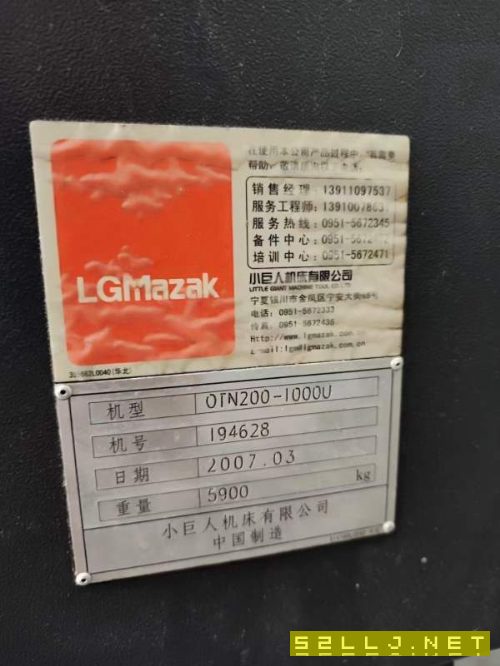 马扎克QTN200-1000U斜轨车床回转直径：675mm加工直径.