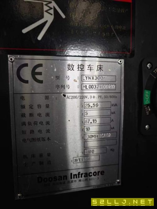 韩国原装进口斗山Lynx300M车铣复合，A2-8主轴配10寸液.