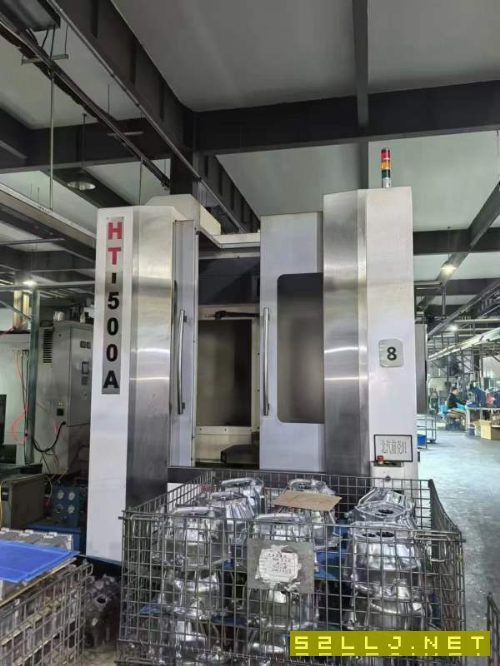 刚刚买下一台台湾崎发HT-500A双工位卧加、发那科18-MB.