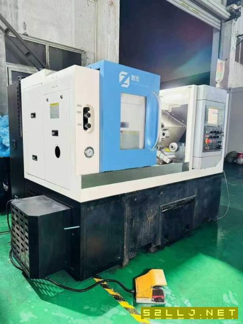准新台群智杰500斜轨刀塔机，发那科plus系统带龙舟排.