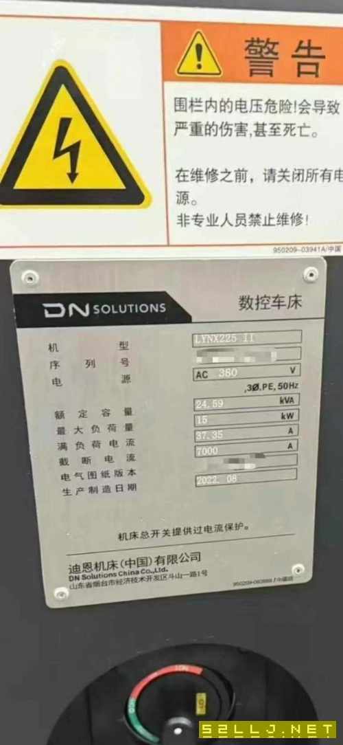 出售：斗山LYNX225数控车床无尾座12工位伺服刀塔，主.