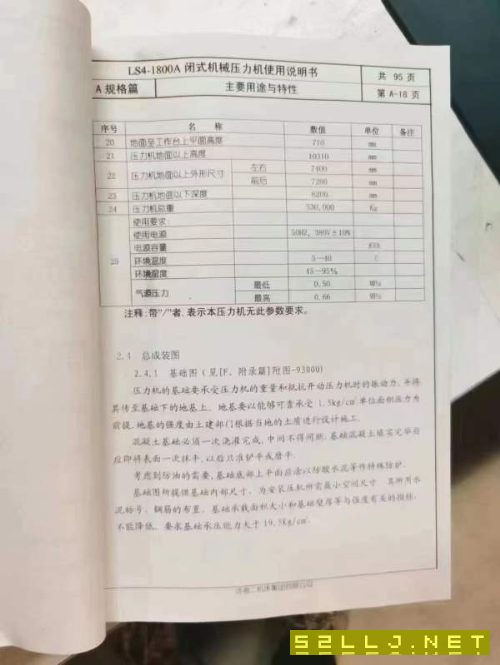 出售:济南二机产,1800吨多连杆压力机一台,行程1000.
