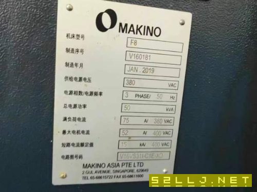 牧野F8高精密工加中心系统：ProfessionaI5三轴行程：1.