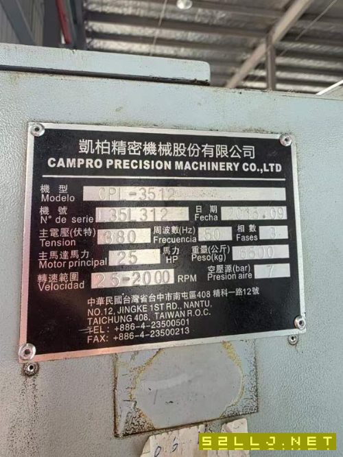 台湾原装凯博3512数控车床，15寸液压卡盘，A2/11主轴.