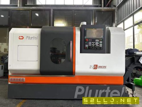 全新普鲁特8寸卡盘斜车，12工位伺服刀塔加工长度500。