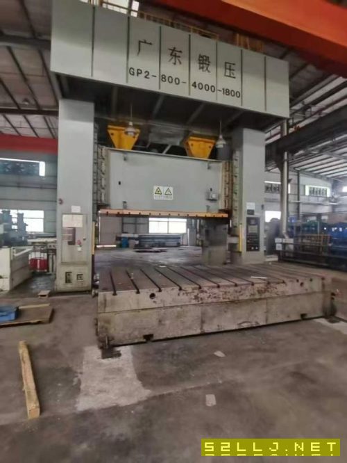 广东锻压800吨双点冲床，台面40001800，前移工作台，.