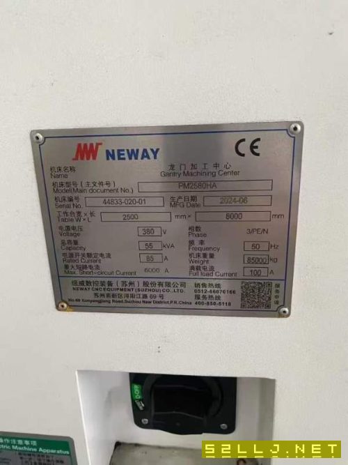安徽工厂刚刚买下纽威8米龙门，纽威8038数控龙门加工.