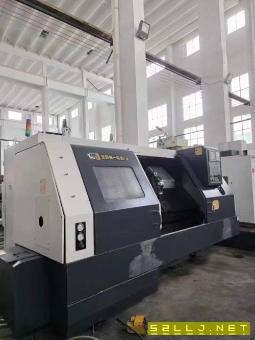 沈阳HTC54100重型数控车床,接电干活,12寸卡盘,加工.