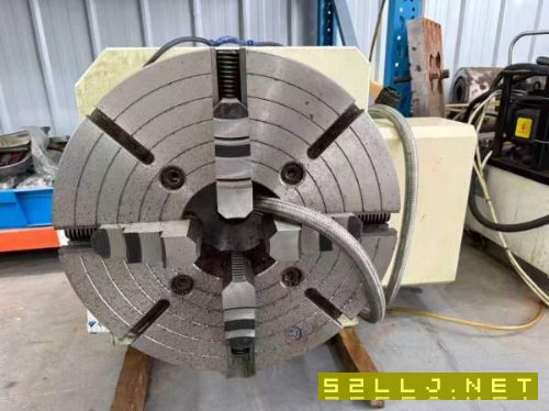 出售古田500转台,带四爪自定心卡盘,顶针尾座,液压.