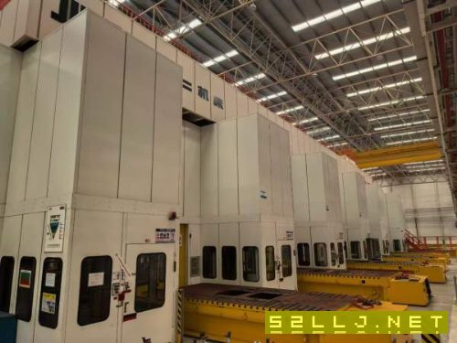 济南二机四点多连杆锻压线6000吨,五机联动。带自动化.