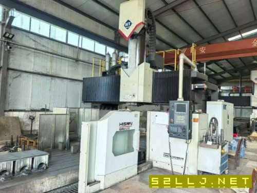 海天4028数控龙门,带全自动侧铣头工作台42米,门宽2..