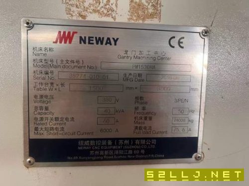 纽威PM1530HA。工作台1.5X3米，门宽1.8米，门高1.2米.