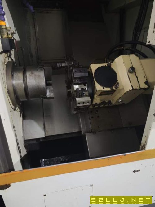 云南精机CK45DL斜轨数控车床,凯恩帝2000系统,6寸卡.