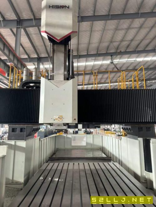 海天5米龙门,工作台3米5米,门宽3.65米,门高1.57米.