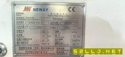 工厂在位出售纽威1525数控龙门加工中心发那科MFPULs系.
