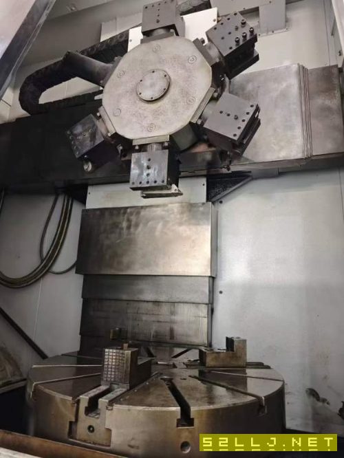 台湾油机KV-600AL数控立车，3台，发那科TF系统，6工位.