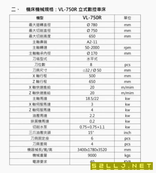 台湾油欣750数控立车同款5台，发那科TD系统，回转直径.